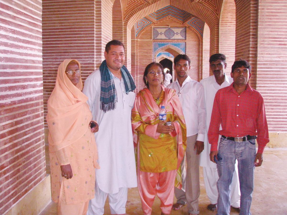 Fr Felisiano Fatu with parishioners in Pakistan. - Photo:Fr Felisiano Fatu