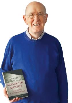 Fr Tom O’Reilly with a copy of his book, Acts of the Apostles. Photo: Fr Tom O'Reilly SSC