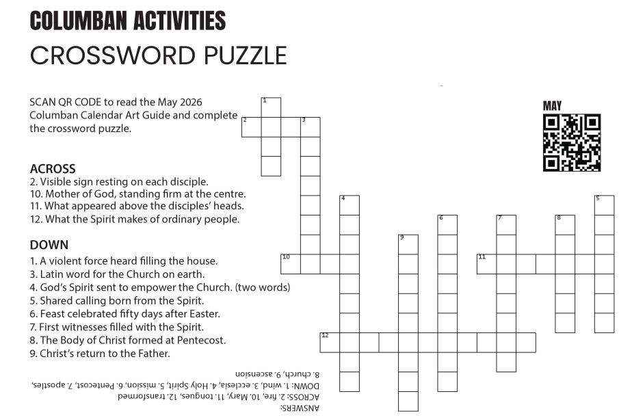 Columban Activities - Crossword Puzzle