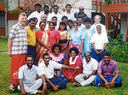 Participants and staff of Intercultural course at PRS in december 1991. Photo: Columbans Fiji
