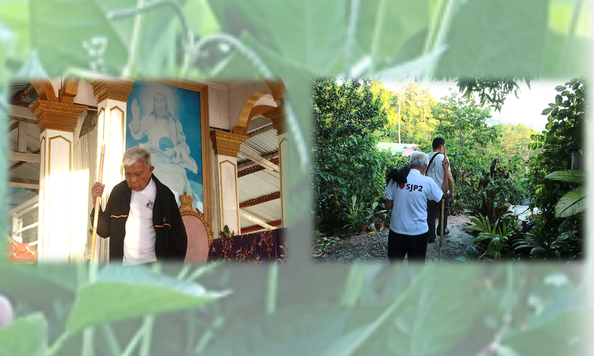 Bishop Tobias, visiting the Mt. Miracle God the Holy Father Community Altar (left) and entering the Mt. Miracle and Organic Garden (right Photo), March 17, 2026.