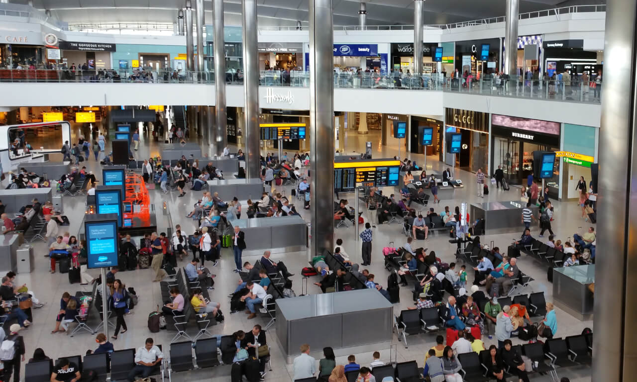 Heathrow Airport Lounge. Photo: