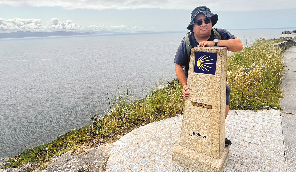Columban Fr Alvaro Martinez Ibanez on his pilgrimage. - Photo: Fr Alvaro Martinez Ibanez SSC